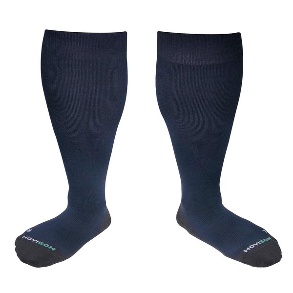 HOYISOX Big and Tall Compression Socks 20-30 mmHg, Comfortable Knee