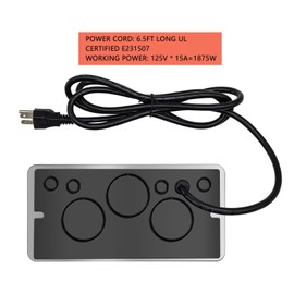 Pop up Power Strip, Embedded countertop Pop Up Outlet, 6.5FT 16AWG Cable 4 AC Outlets max power1875w USB C PD 20W Fast Charging Used for Office, Conference, Home, Study, Table etc -Silvery