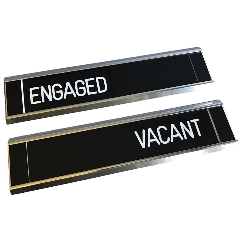 Sliding Signs - Entry Control - Engaged/Vacant (Or Your Wording)