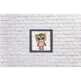 Crafting Spark (Wizardi) Owl Nika CS2374 7.9 x 7.9 inches Crafting Spark Diamond Painting Kit