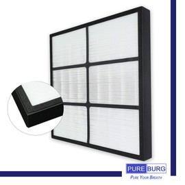 PUREBURG 1183050K Replacement Filter Compatible with Whirlpool Whispure Whispure Pro 2000 WPPRO2000 Series Air Purifiers,H13 True HEPA Activated Carbon Pre-Filters