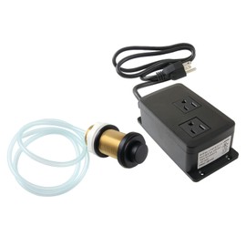 Kingston Brass KADK210 Trimscape Dual Outlet Garbage Disposal Air Switch Kit, Matte Black