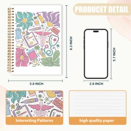 AQYIP Boho Nurses Nursing Spiral Notebook, Nurse Week Day Gifts Journaling Notebooks, Nurse Appreciation Gifts Journal for Writing, Nursing Staff Notebooks for Note Taking, 5.5x8.3 Inch