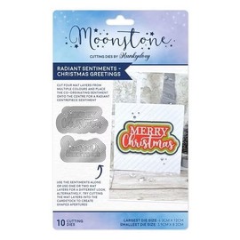 Hunkydory - Moonstone Dies - Radiant Sentiments - Christmas Greetings - MSTONE913 - rrp £14.99