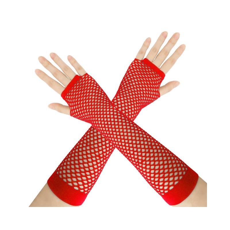 Fishnet Gloves, Mesh Gloves Fingerless for Women, 80s Outfit Woman,