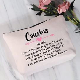 JYTAPP Cousins Gift Cousins Noun Cousins Definition Cosmetic Make up Bag Best Cousin Ever Gift Cousin Gifts from Cousin