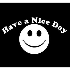 Ranger Products Have A Nice Day Smile Joke Decal Sticker, Die Cut Vinyl Decal for Windows, Cars, Trucks, Tool Boxes, laptops, MacBook - virtually Any Hard, Smooth Surface