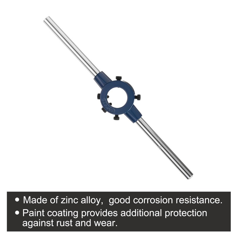 sourcing map Round Die Stock Handle Wrench 30mm(1.18") Adjustable Threading