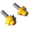 YONICO Lock Miter 22.5 Degree 2 Bit Router Bit Set