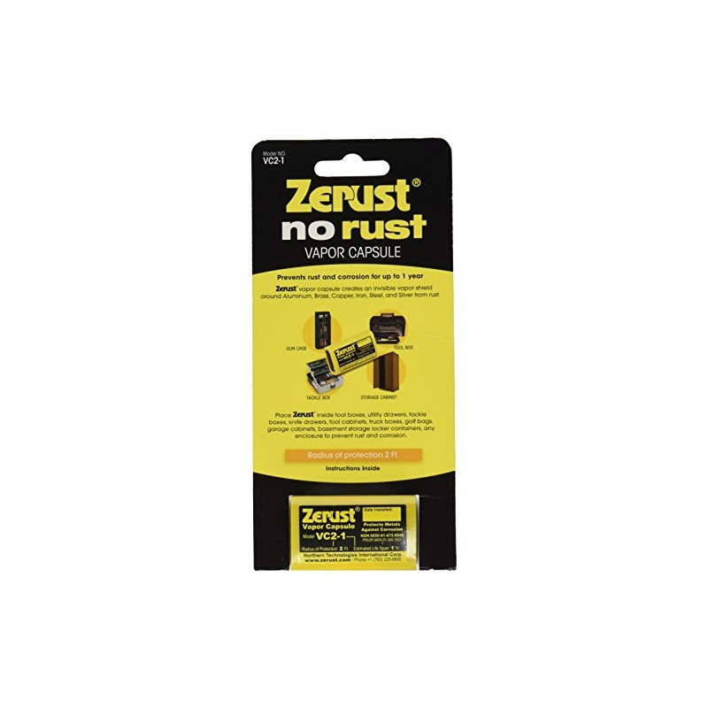 Zerust VC2-1/VC2-1/2-1 Rust Preventing Vapor Capsule, Yellow