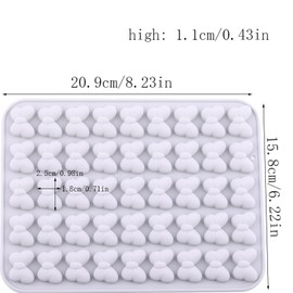AIBOYA 45 Cavity Mouse Bow Silicone Molds Butterfly Tie Gummy Mold Bows Candy Molds For Chocolate Candy
