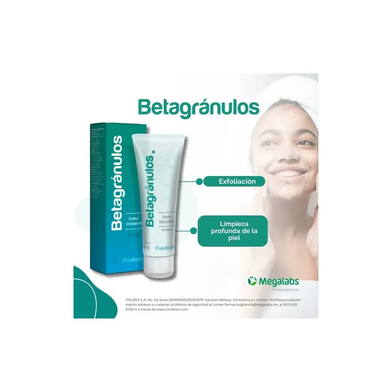 Medihealth Betagránulos crema limpiadora para piel grasa de 60 G