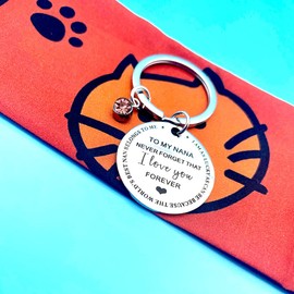 ZAHSY Grandma Nana Gifts from Grandchildren - Never Forget That I Love You Keyring Grandma Keychain Grandmom Grandmother Birthday Gifts for Nana from Grandson Granddaughter
