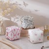 JOVAKIT Cubic Shaped Quilted Makeup Bag Cosmetic Bag for Women,