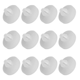 JNNJ Pack of 12 Brake Switch Pedal Stopper, Hard Rubber Durable Brake Switch Stopper for Car, Car Brake/Clutch Pedal Stopper Pad Replacement Parts (White)