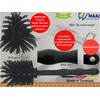 MAAJ 3 x Universal Brush, Black-Black, Mixing Pots, Compatible with