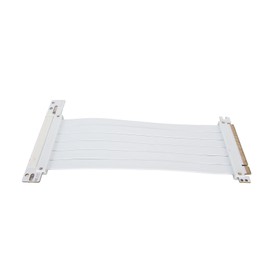 PCIE 3.0 X16 Riser Cable High Speed Flexible 90 Degree Extender Card Extension Port Graphics Card Extension Cable White 40cm / 15.7in