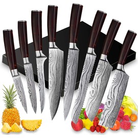 Kitchen Knife Set in Gift Box,- Cool Gifts for Cooking Lovers - 8-Piece Chefs Knives Set - Awesome Gift Idea for Home, Get Well, Thank You, Engagement, Retirement, Couples, Teachers