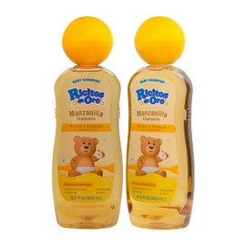 Ricitos de Oro, Baby Shampoo Cleansing and Lightening Baby Shampoo with Chamomile, Paraben Free, Hypoallergenic 2-Pack of 13.5 FL Oz Each, 2 Bottles