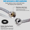 6FT Premium Stainless Steel Washer Hoses with 90 Degree Elbow