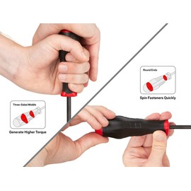 TEKTON 1/4 Inch Slotted High-Torque Screwdriver (Black Oxide Blade) | Made in USA | 26623