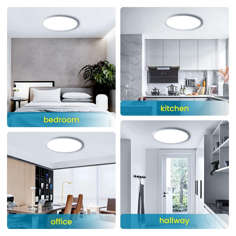 OTREN LED Ceiling Light Flat 2400 lm, 6500 K Cool