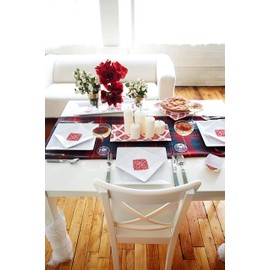 Q Squared Diamond White BPA-Free Melamine Large Rectangle Platter, 17-1/4 by 10-1/2, White