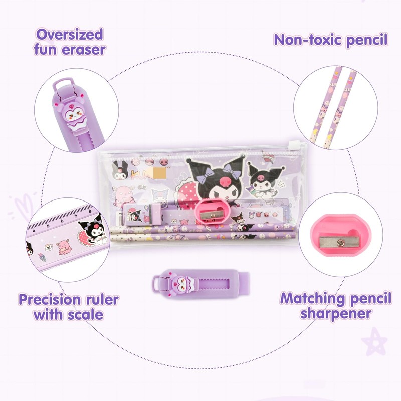Luclay Stationery Set Girls, purple, Suitcase set