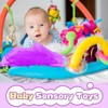 Weewooday 2 Pcs Baby Sensory Scarf and Foil Blanket Set,