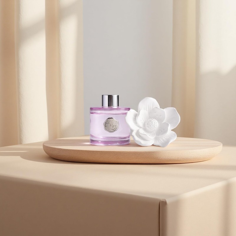 Pretty Valley Home Ceramic Flower Fragrance Diffuser 100ml Elegant Peony