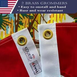 Double Sided Embroidery Florida State Flag 3x5 Outdoor Made In USA- Heavy Duty 340D Great Nylon Florida FL Flags Banners with 2 Brass Grommets