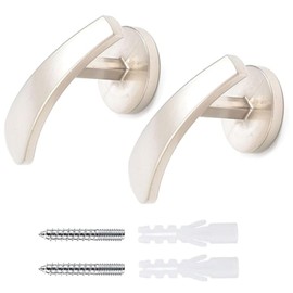 2 Pcs Aluminum Alloy Curtain Hooks Curtain Holdbacks Hooks Curtain Tieback Hook Metal Curtain Tie Backs Hooks with Screws and Expansion Tubes Suitable for Curtains