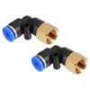 PATIKIL 1/8" Push to Connect Fitting 2 Pack PT Female