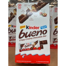 Kinder New Kinder Bueno Crispy Creamy Chocolate Bar, 1.5 oz, 20 Count