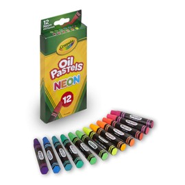 Crayola Oil Pastels, Assorted Neon Colors, Gift for Kids & Adults, 12 Count
