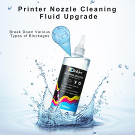 Xcinkjet Printhead Cleaning Kit for Epson Ecotank ET-2720 ET-2760, 500ml Print Head Cleaner Solution for HP 8600 8610 8710. Inkjet Printers