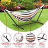 GOLDNITE Hammock with Stand for Outside,Easy Assembly Free Standing Hammock,