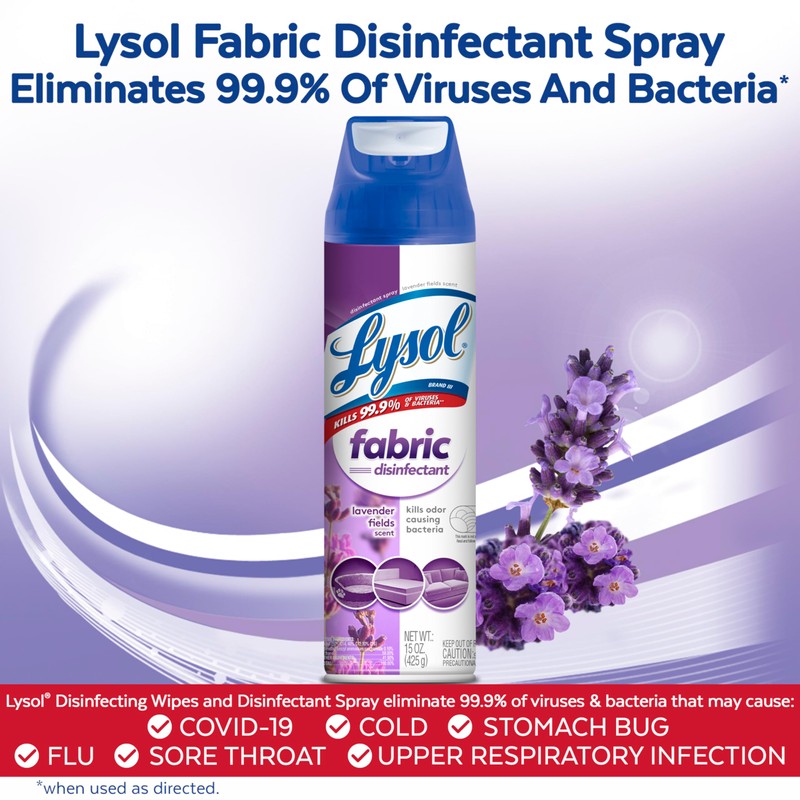 Lysol Fabric Disinfectant Spray, Sanitizing and Antibacterial Spray, For Disinfecting