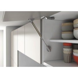 Gedotec Kraby Door Fitting Kitchen Cabinet High Support Self-Opening Flap Holder Kitchen Furniture Fitting with Length 244 mm Load Capacity 120 Newton 1 Piece - Flap Support for Furniture Cabinets