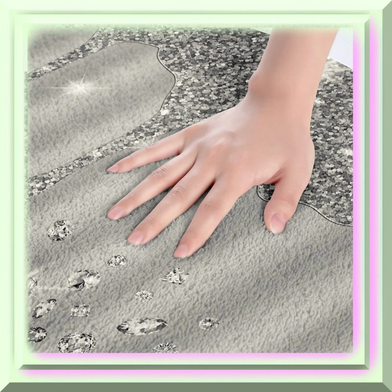 XY ZephyrZone Silver Non-Slip Bath Mat for Bathroom Safety and