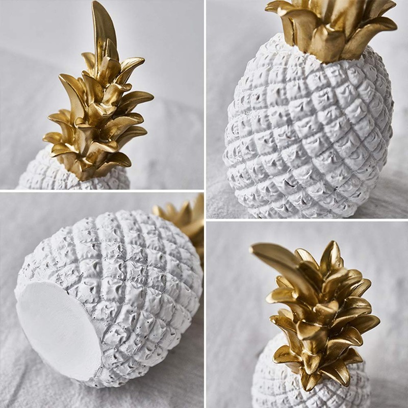 Stecto Decorative Pineapple Gold, Nordic Modern Resin Pineapple Ornaments, Decorative