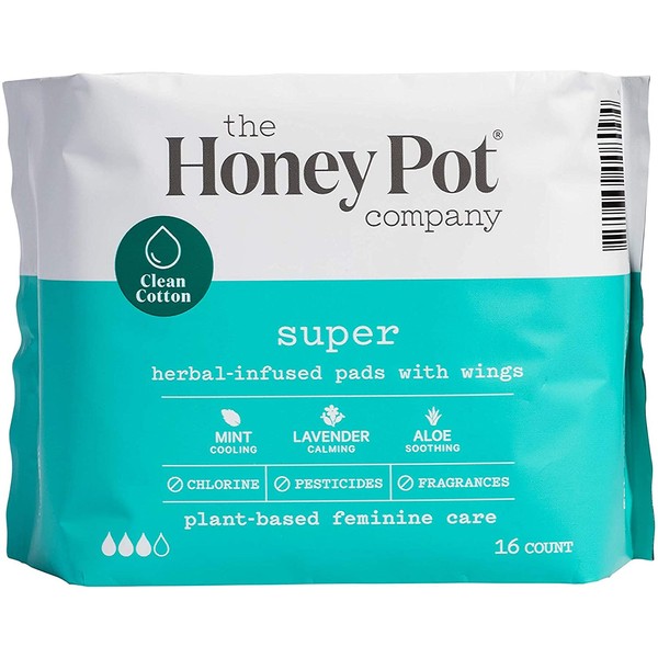 The Honey Pot Clean Cotton Super Absorbency Pads
