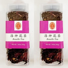 Roselle Tea, Loose Leaf Traditional Chinese Tea, 1.40oz (40g), 2-Pack洛神花茶