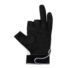 Marukyu TR-01 Fishing Gloves, 3 Cuts, Large, White/Silver