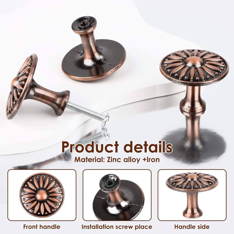 Furniture Knobs Cabinet Knobs Oil Rubbed Bronze Drawer Knobs Vintage