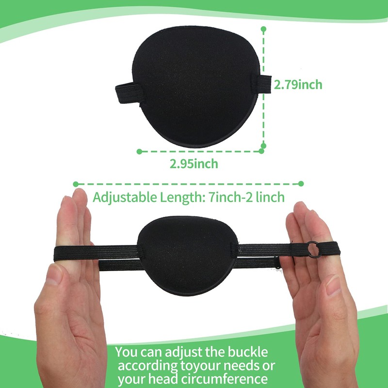 RICISUNG Fashion Eyepatch 2 Pack Amblyopia Strabismus Vision Correction Protective