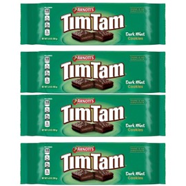Tim Tam Delicious DARK MINT Biscuit Cookies (Pack of 4 x 165g EA) Aussie Made & Loved ...