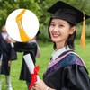 Hkyiowdp 2025 Improved Graduation Hat with Tassels, Black Graduation Hat,