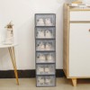 Ssiyiya Shoe Storage Box, 6pcs Clear Plastic Stackable Shoe Box