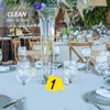Luxshiny 10pcs Acrylic Tent Table Numbers 1-10 Double Side Numbered